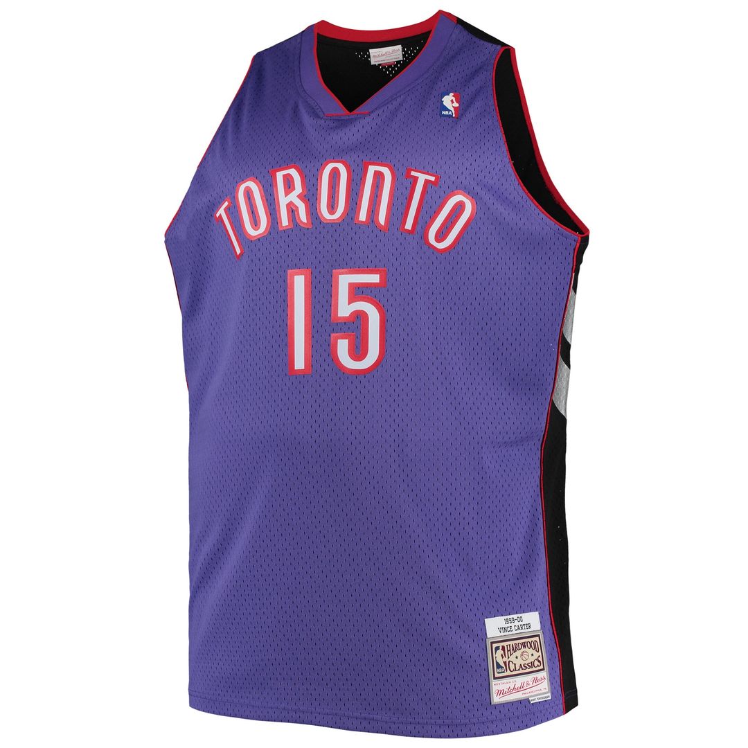 Vince Carter Toronto Raptors Mitchell & Ness Big & Tall 1999/00 Hardwood Classics Swingman Jersey - Purple Official NBA Team Apparel Basketball Fan Ge