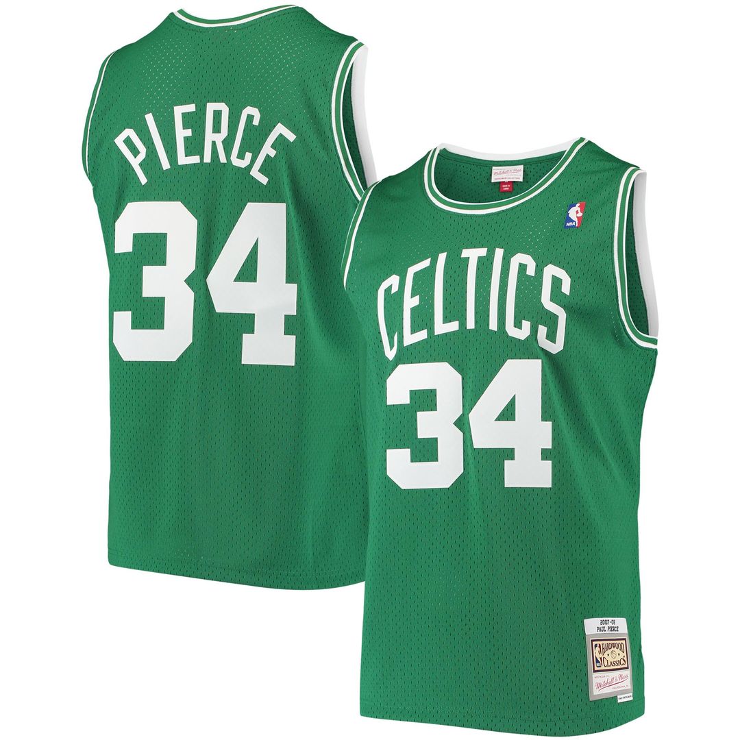 Paul Pierce Boston Celtics Mitchell & Ness Hardwood Classics Swingman Jersey - Kelly Green Official NBA Team Apparel Basketball Fan Gear