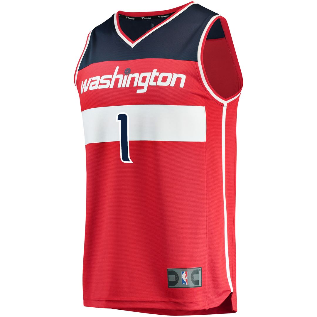 Johnny Davis Washington Wizards Fanatics Youth Fast Break Replica Jersey - Icon Edition - Red Official NBA Team Apparel Basketball Fan Gear
