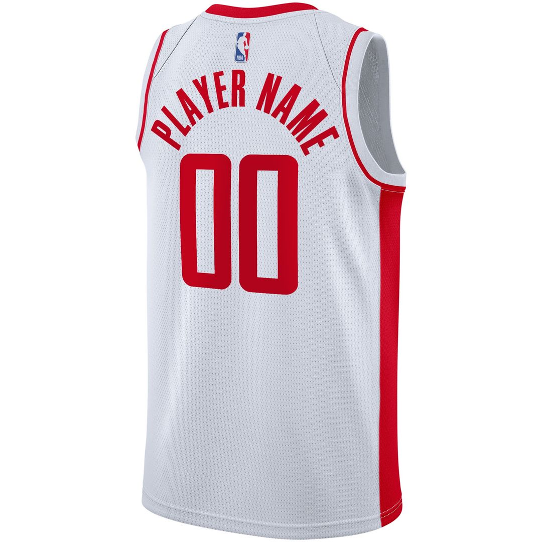 Houston Rockets Nike 2020/21 Swingman Custom Jersey - Association Edition - White Official NBA Team Apparel Basketball Fan Gear