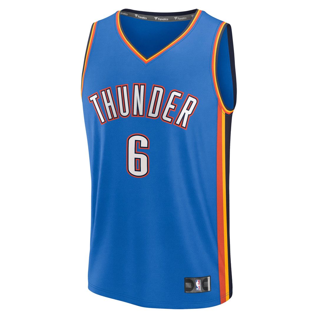 Jaylin Williams Oklahoma City Thunder Fanatics Fast Break Replica Player Jersey - Icon Edition - Blue Official NBA Team Apparel Basketball Fan Gear