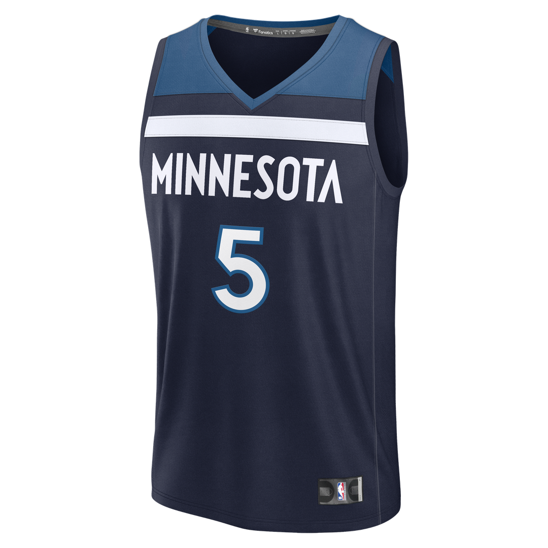 Anthony Edwards Minnesota Timberwolves Fanatics Fast Break Replica Player Jersey - Icon Edition - Navy Official NBA Team Apparel Basketball Fan Gear