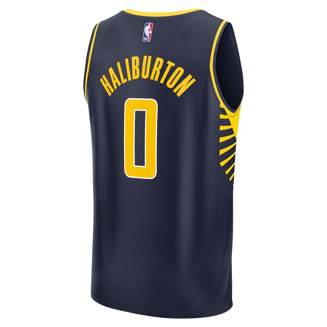 Tyrese Haliburton Indiana Pacers Fanatics Fast Break Replica Jersey - Icon Edition - Navy Official NBA Team Apparel Basketball Fan Gear