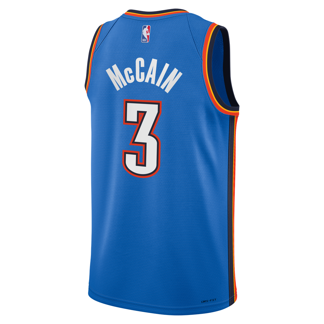 Jared McCain Oklahoma City Thunder Nike Youth Swingman Jersey - Icon Edition - Blue Official NBA Team Apparel Basketball Fan Gear