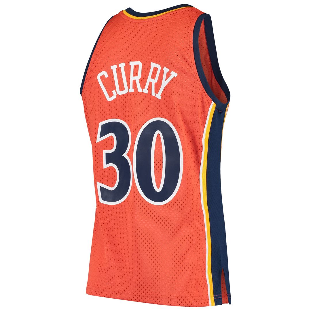 Stephen Curry Golden State Warriors Mitchell & Ness Hardwood Classics Swingman Jersey - Orange Official NBA Team Apparel Basketball Fan Gear