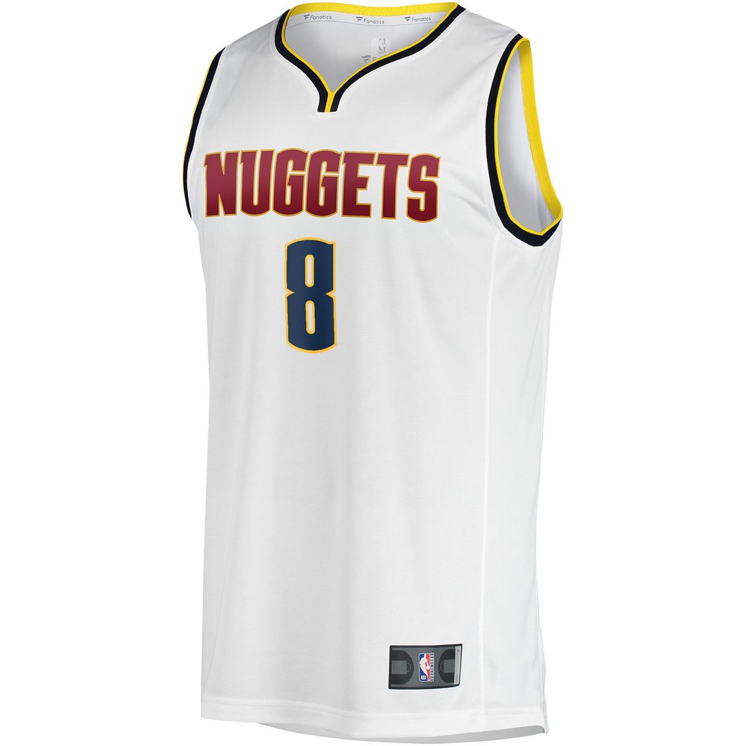 Peyton Watson Denver Nuggets Fanatics Fast Break Player Jersey - Association Edition - White Official NBA Team Apparel Basketball Fan Gear