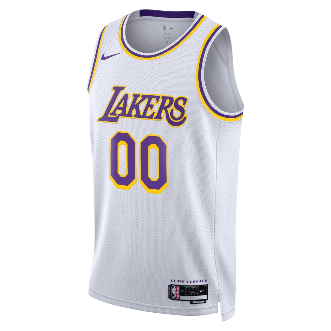 Los Angeles Lakers Nike Unisex Swingman Custom Jersey White - Association Edition Official NBA Team Apparel Basketball Fan Gear