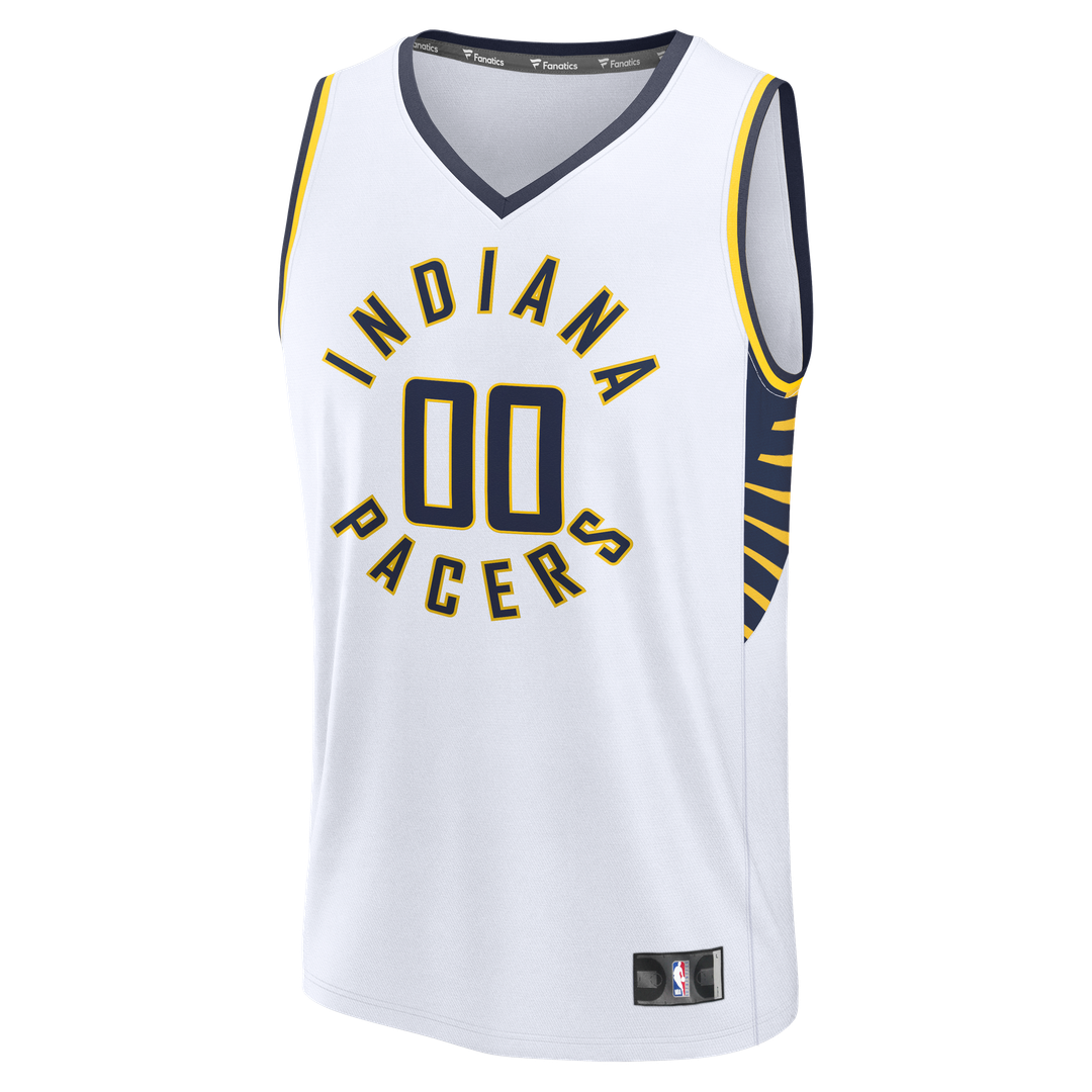 Indiana Pacers Fanatics Fast Break Custom Jersey - Icon Edition - White Official NBA Team Apparel Basketball Fan Gear