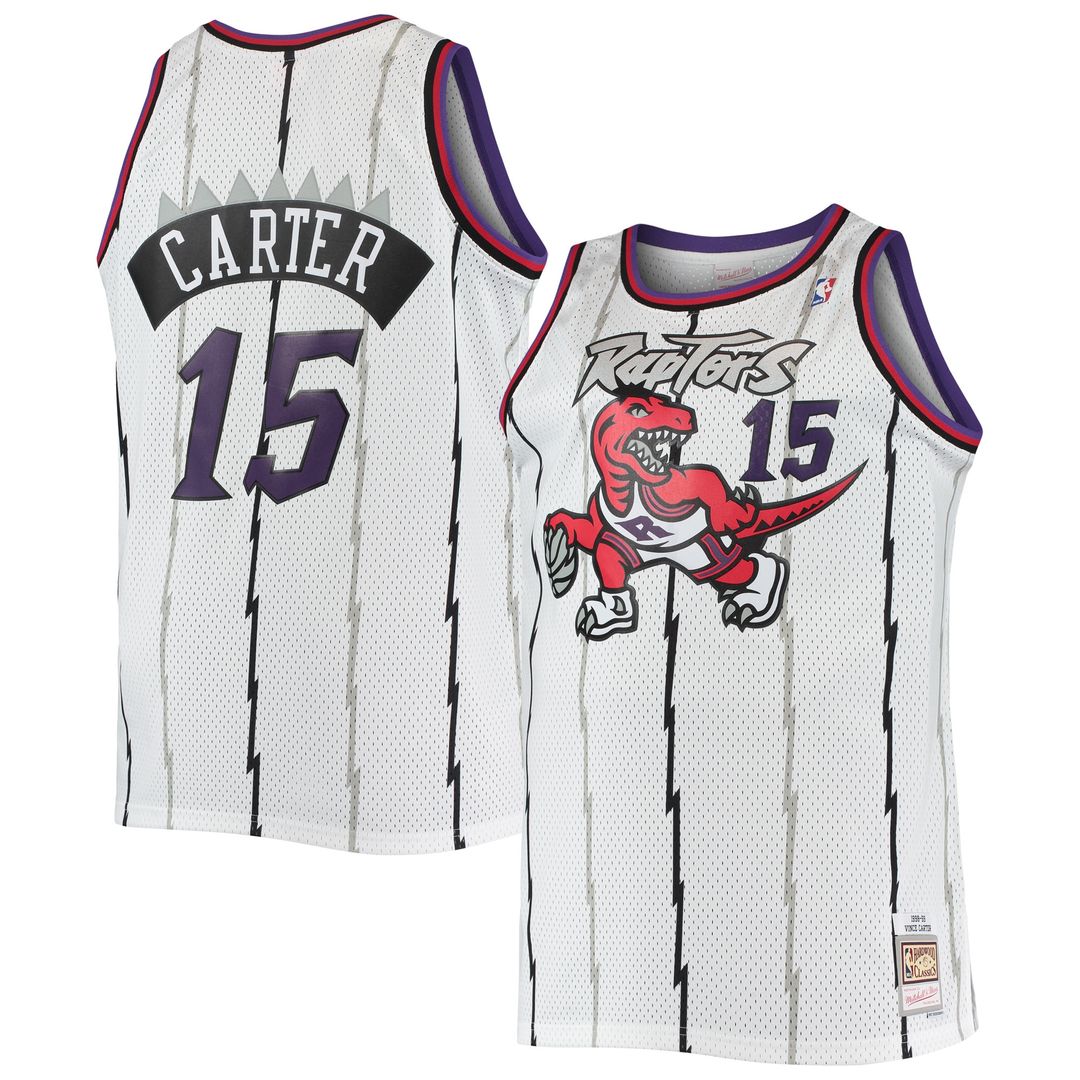 Vince Carter Toronto Raptors Mitchell & Ness 1998/99 Big & Tall Hardwood Classics Swingman Jersey - White Official NBA Team Apparel Basketball Fan Gea