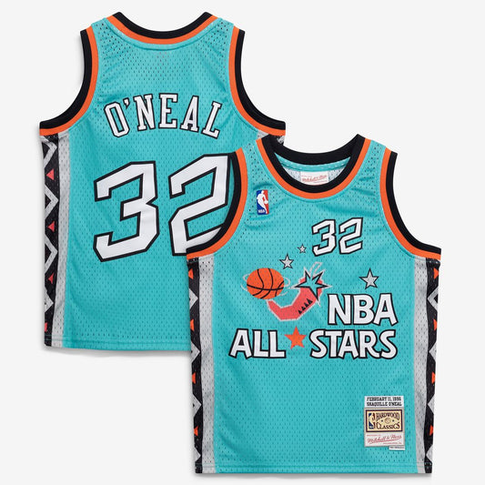 Shaquille O'Neal 1996 NBA All-Star Game Mitchell & Ness Youth Hardwood Classics Swingman Jersey - Teal Official NBA Team Apparel Basketball Fan Gear