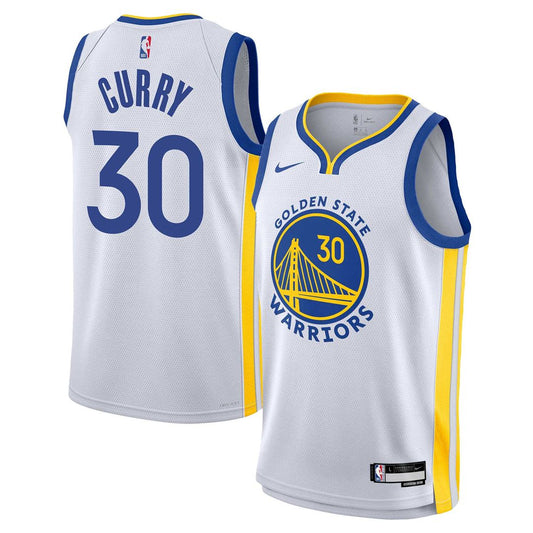 Stephen Curry Golden State Warriors Nike Youth Swingman Jersey - Association Edition - White Official NBA Team Apparel Basketball Fan Gear