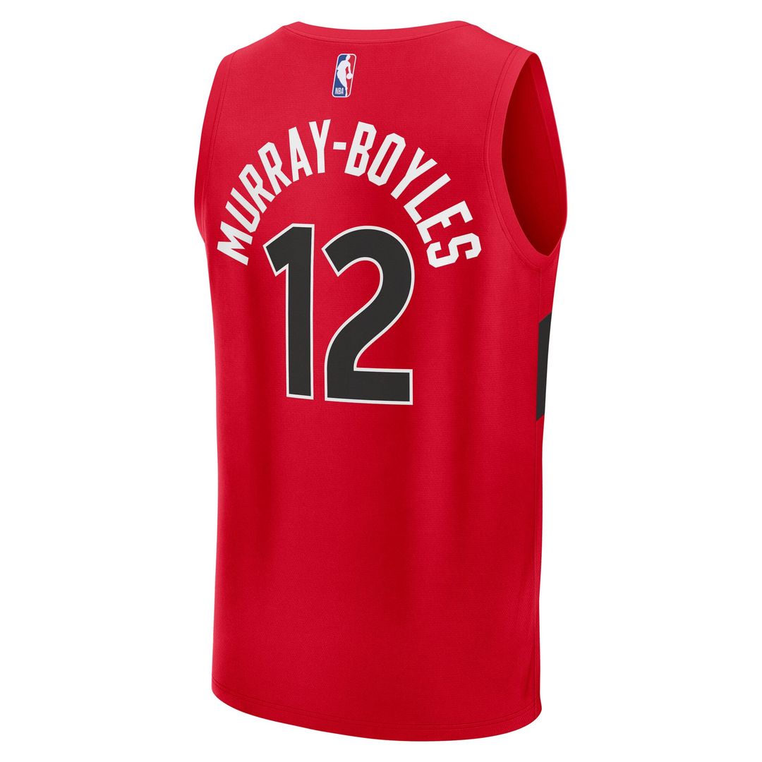 Collin Murray-Boyles Toronto Raptors Fanatics 2025 NBA Draft First Round Pick Fast Break Replica Jersey - Icon Edition - Red Official NBA Team Apparel