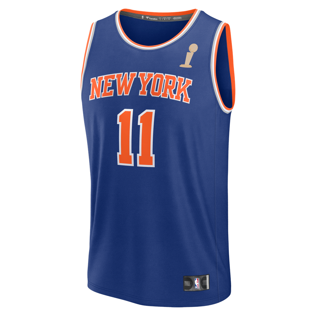 Jalen Brunson New York Knicks Fanatics Youth 2026 NBA Finals Champions Fast Break Replica Jersey - Icon Edition - Blue Official NBA Team Apparel Baske