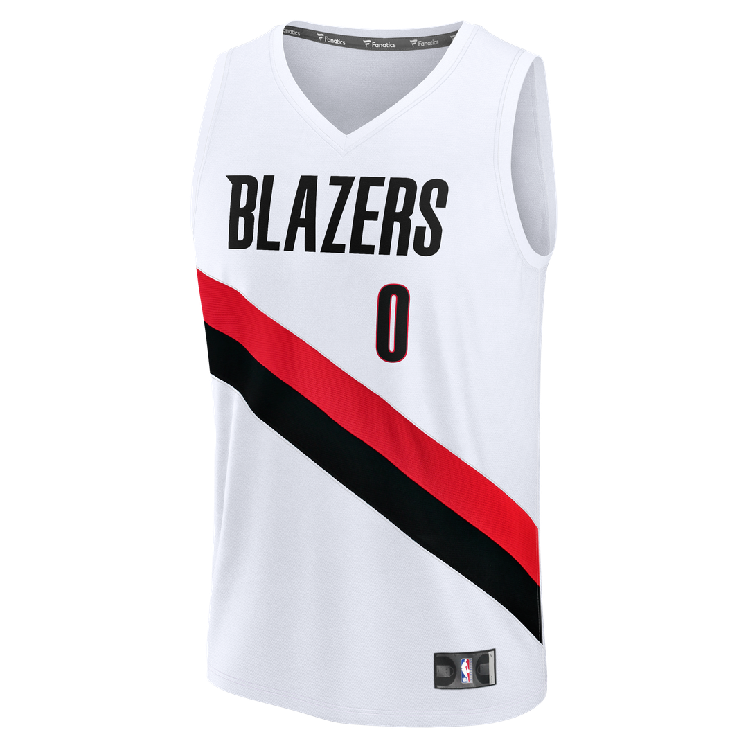 Damian Lillard Portland Trail Blazers Fanatics Fast Break Replica Jersey - White - Association Edition Official NBA Team Apparel Basketball Fan Gear