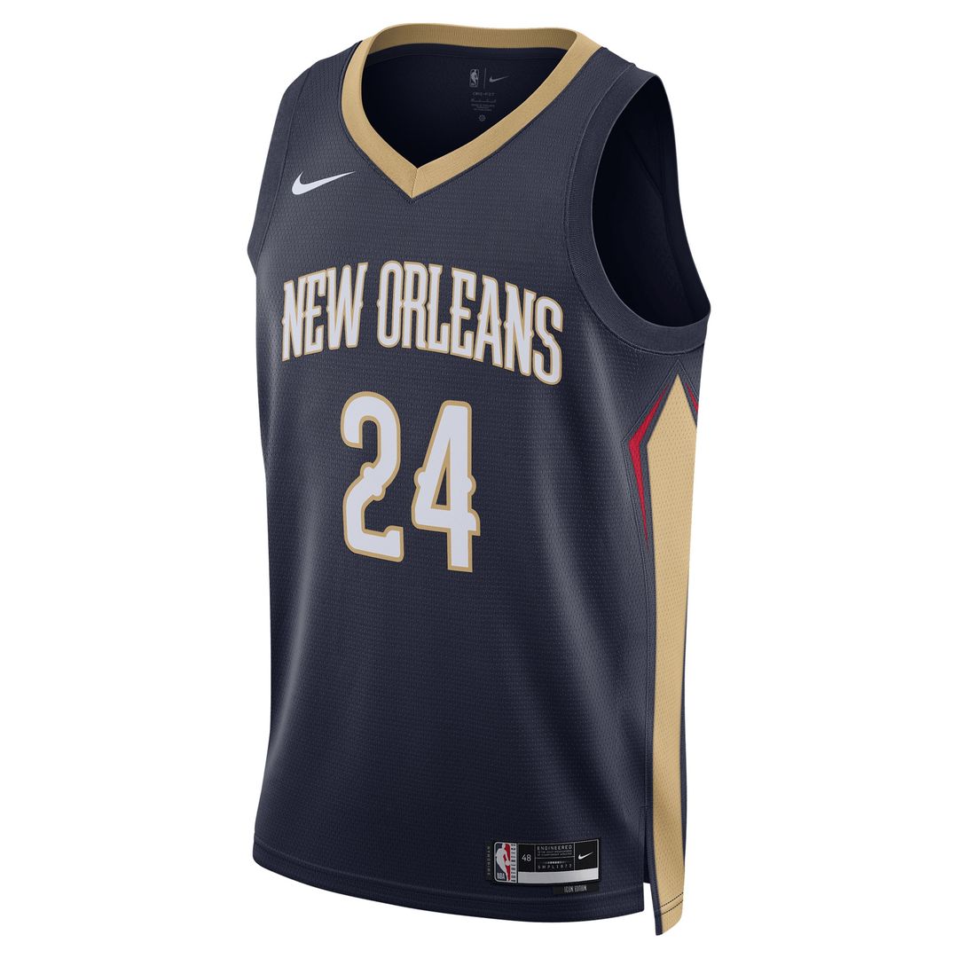 Jordan Hawkins New Orleans Pelicans Nike Unisex Swingman Jersey - Icon Edition - Navy Official NBA Team Apparel Basketball Fan Gear
