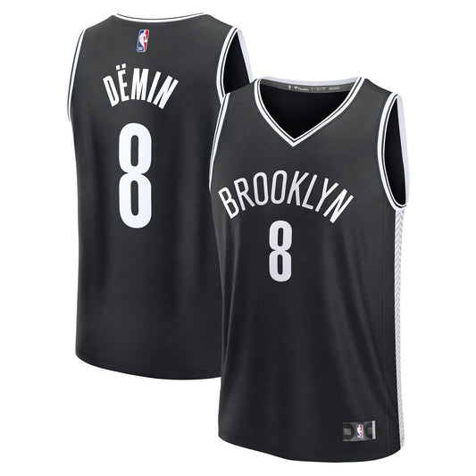 Egor Dëmin Brooklyn Nets Fanatics Fast Break Replica Jersey - Black - Icon Edition Official NBA Team Apparel Basketball Fan Gear
