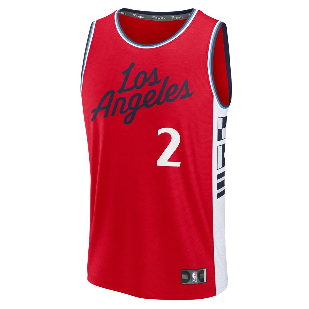 Kawhi Leonard LA Clippers Fanatics Fast Break Replica Player Jersey - Statement Edition - Red Official NBA Team Apparel Basketball Fan Gear