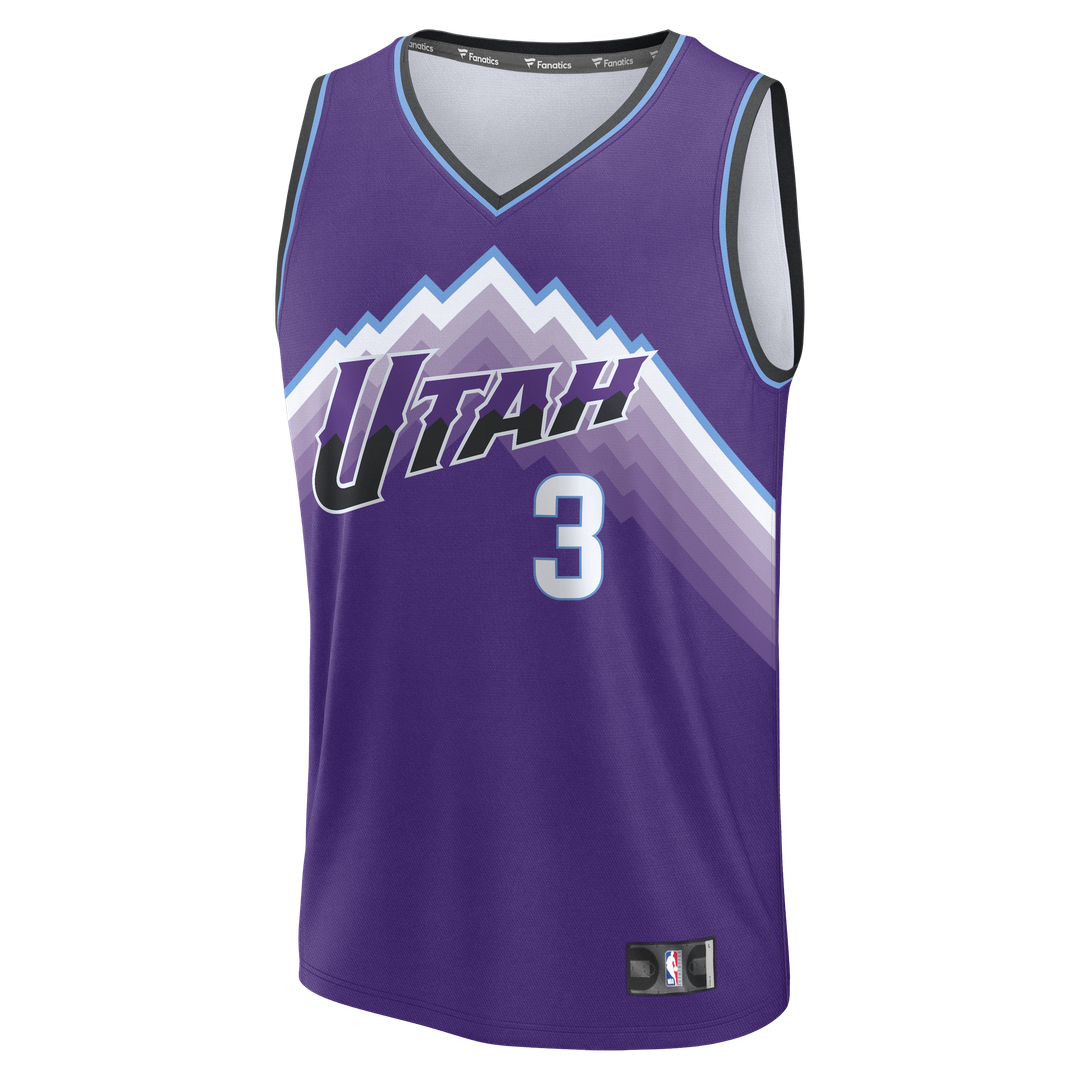 Keyonte George Utah Jazz Fanatics Fast Break Replica Jersey - Purple - Icon Edition Official NBA Team Apparel Basketball Fan Gear