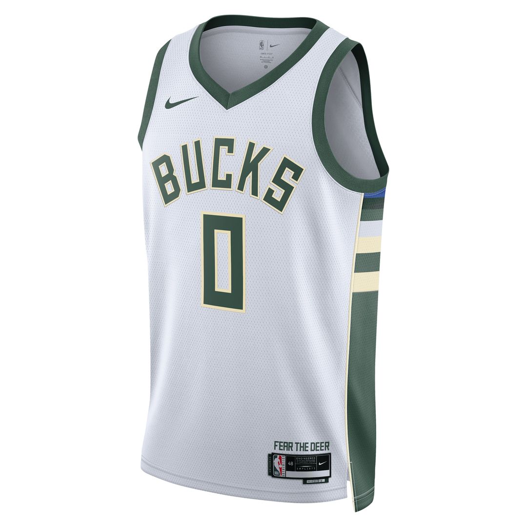 Damian Lillard Milwaukee Bucks Nike Unisex Fear The Deer Swingman Player Jersey - Association Edition - White Official NBA Team Apparel Basketball Fan
