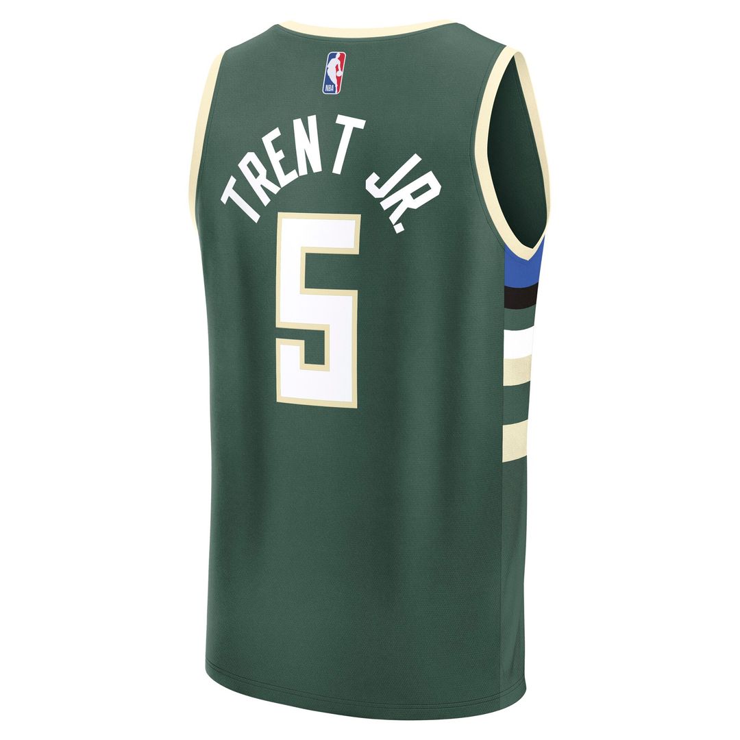 Gary Trent Jr. Milwaukee Bucks Fanatics Fast Break Replica Player Jersey - Icon Edition - Hunter Green Official NBA Team Apparel Basketball Fan Gear