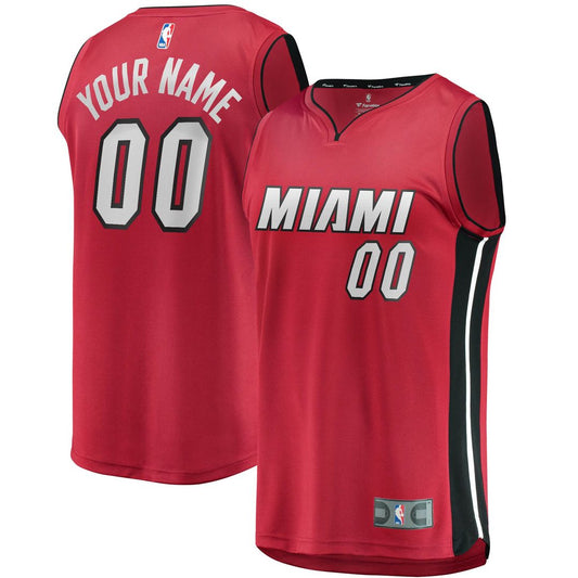 Miami Heat Fanatics Youth Fast Break Replica Custom Jersey Red - Statement Edition Official NBA Team Apparel Basketball Fan Gear